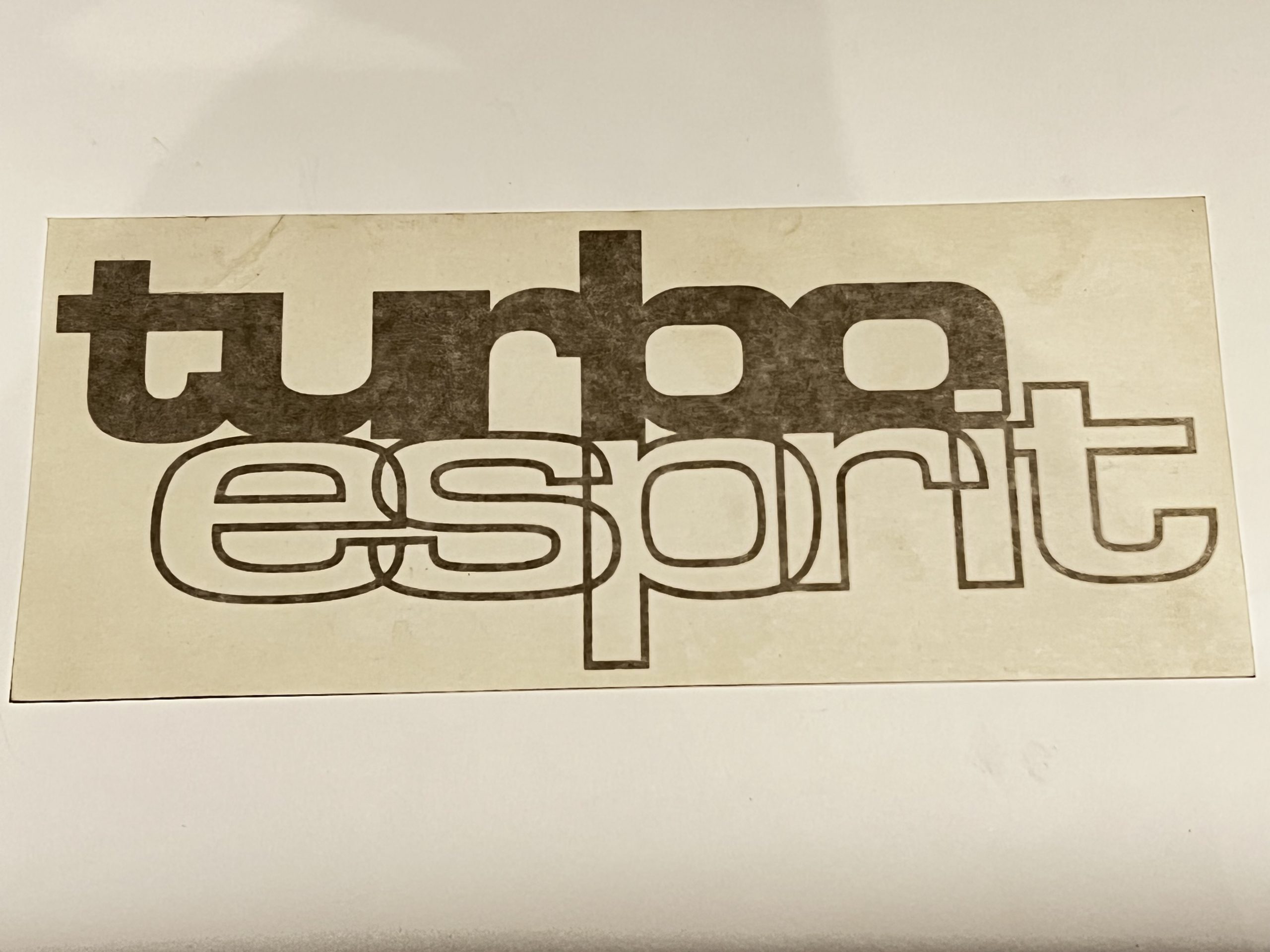 "Esprit" Gold Decal