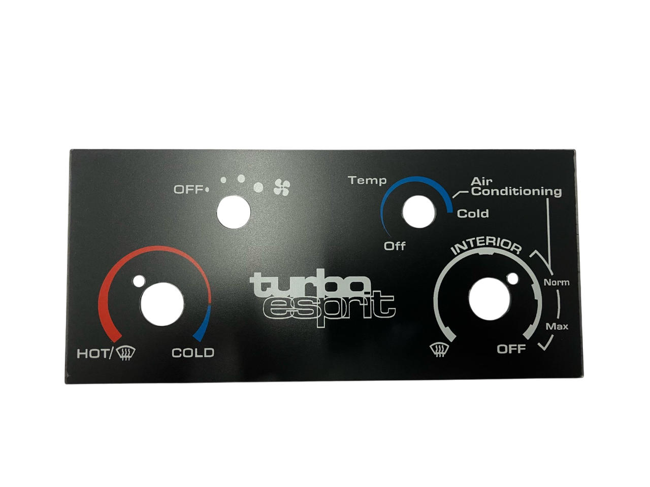 Heater Controls Graphics Panel - Turbo Esprit, With AC